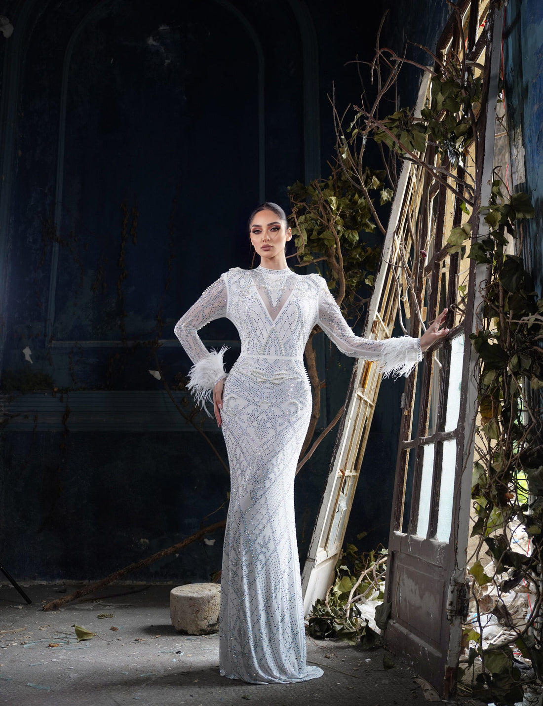 Pearl Luxury Sheer Dress