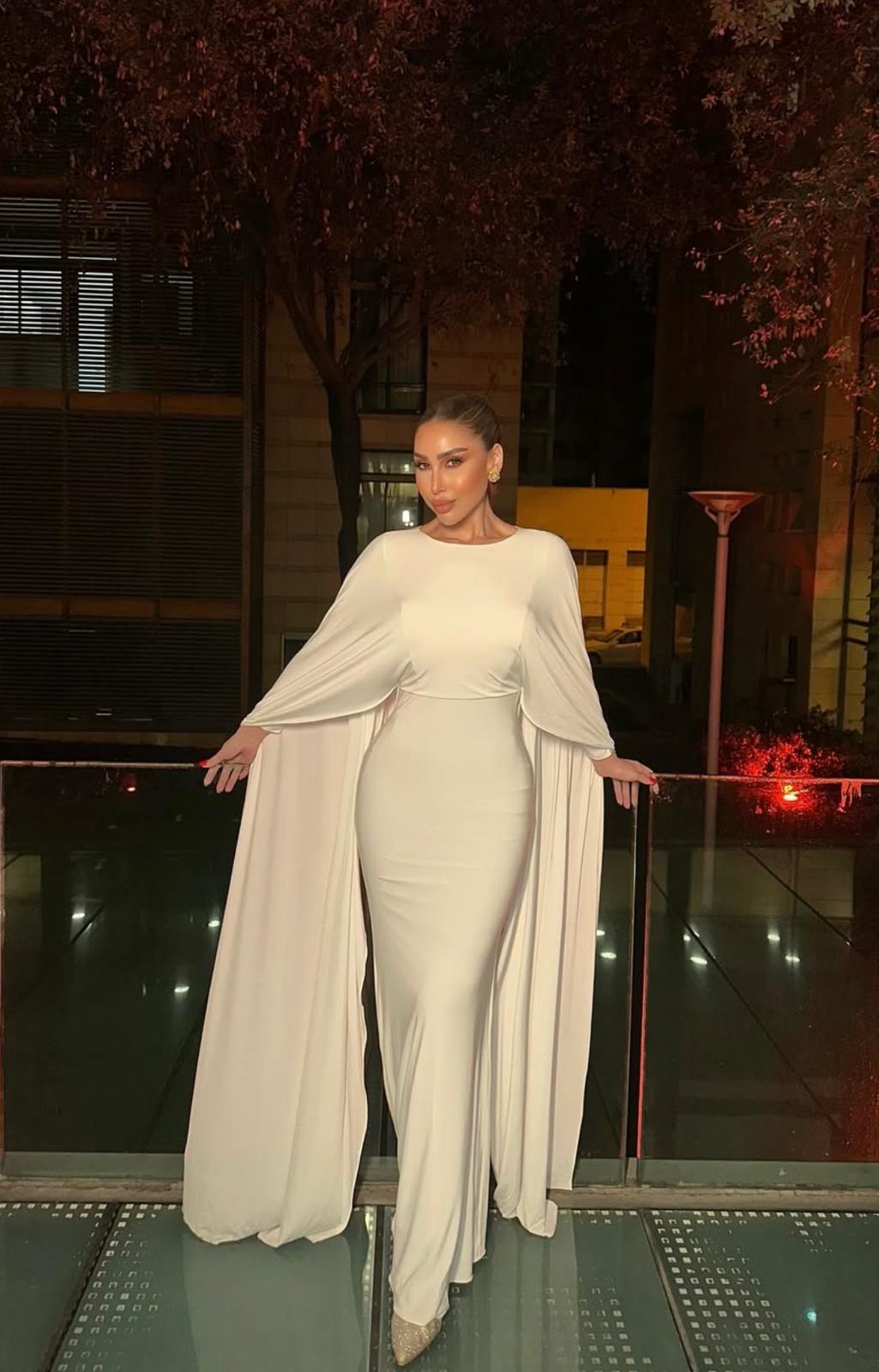 Royal White Cap Dress