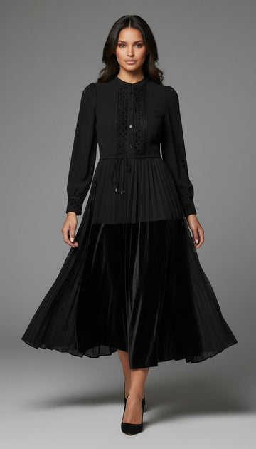 Black Full Flared Dress