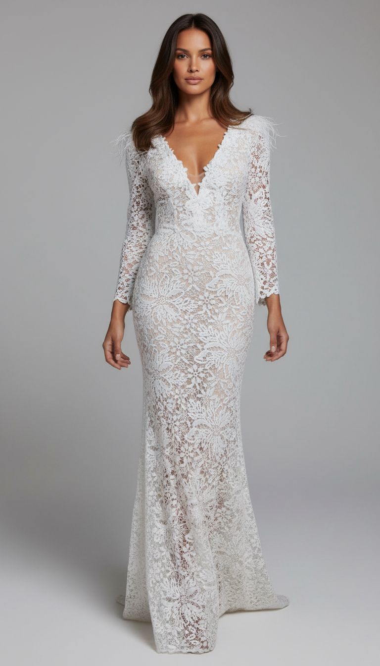 Blossom Fur Bridal Dress