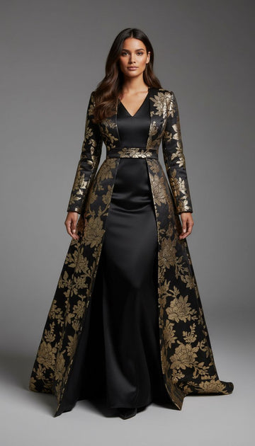 Golden Elegance Abaya