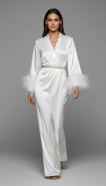 White Royal Silky Abaya