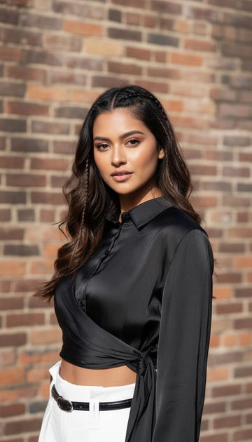 Sheer Elegance Tie Shirt